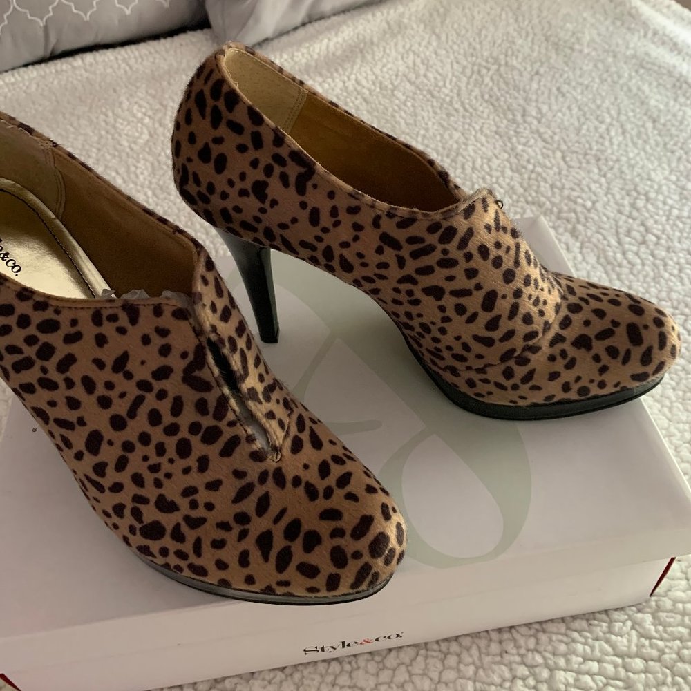 Style & Co Animal Print Bootie